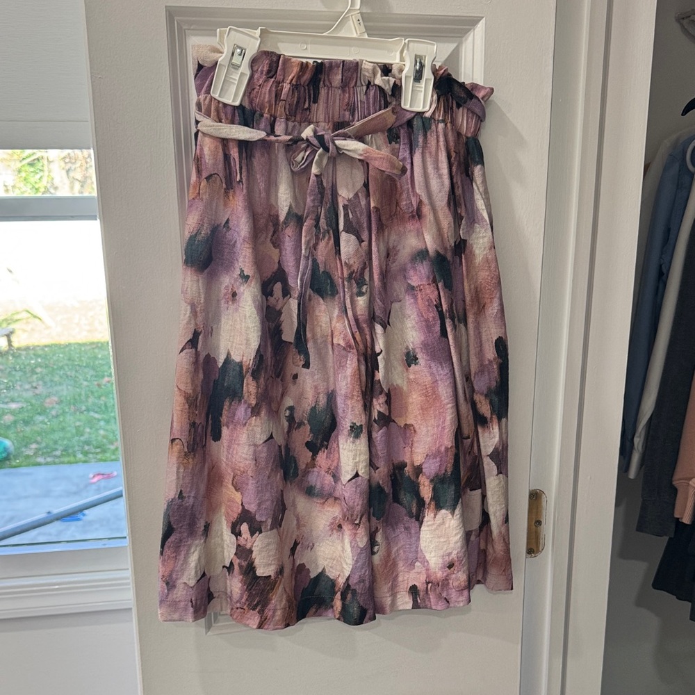 Chic Floral Kids Skirt in Purple Tones